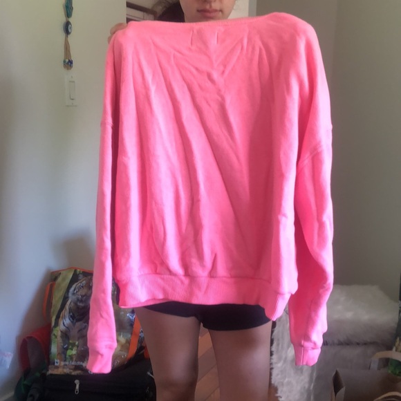 hot pink american eagle crewneck - Picture 2 of 2